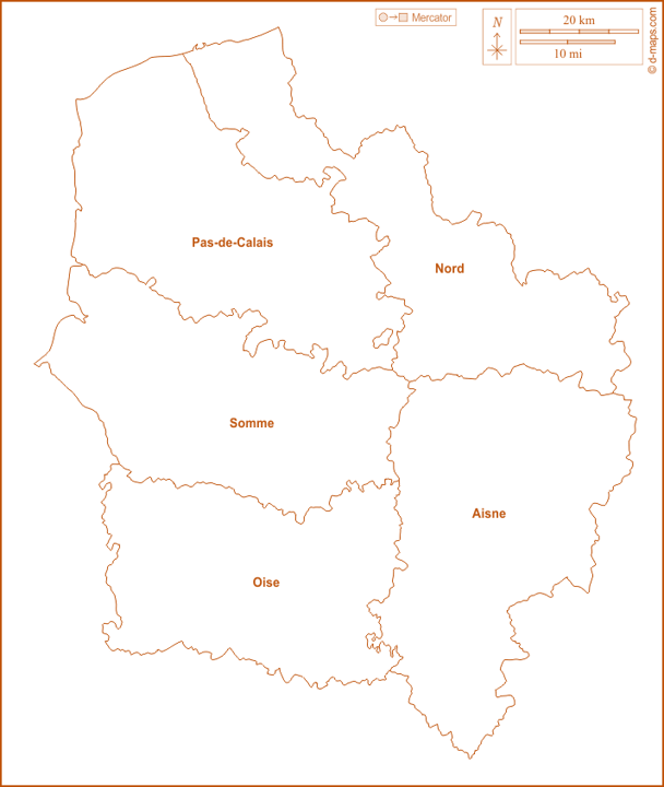 Carte Hauts-de-France